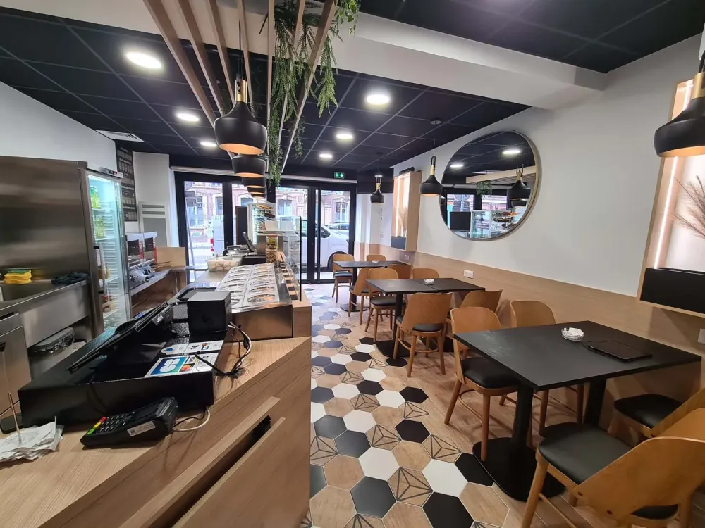 Pasta Fresh - Rouen - Chantier - Restaurant Design - ACOM agencement - Réalisation sur mesurewebp